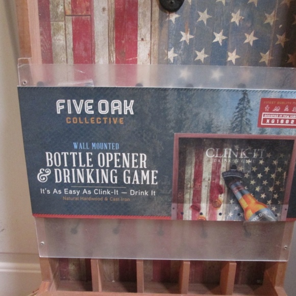 new Five Oak Collective  WALL MOUNTED Bottle Opener & Drinking Game - Picture 4 of 15